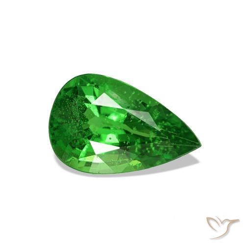 Grenat Tsavorite Vert clair naturelle En forme de poire, 1.10 ct, VS