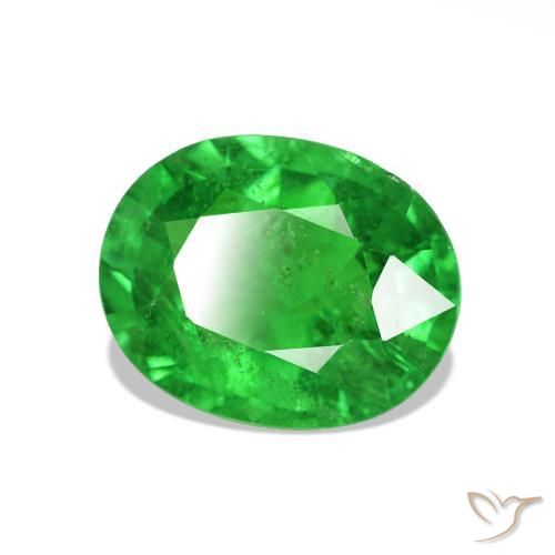 Grenat Tsavorite Vert moyen naturelle Coupe ovale, 2.60 ct, VS-SI