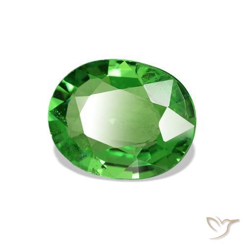 Grenat Tsavorite Vert moyen naturelle Coupe ovale, 1.62 ct, VS