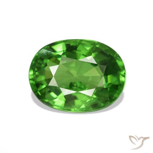 Grenat Tsavorite Vert moyen naturelle Coupe ovale, 1.54 ct, VS