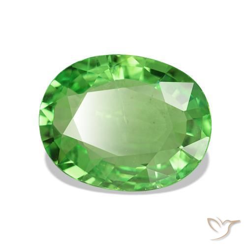 Grenat Tsavorite Vert clair naturelle Coupe ovale, 3.35 ct, VS-SI