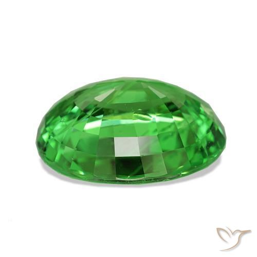 Grenat Tsavorite Vert Électrique naturelle Coupe ovale, 3.72 ct, VS-SI