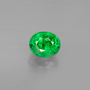 Grenat tsavorite vert naturelle coupe ovale, 1,04 ct, VS-SI