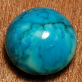 Turquoise bleue naturelle coupe ovale, 8,98 ct, opaque