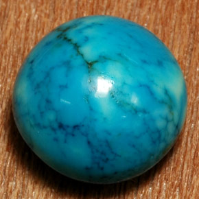 Turquoise bleue naturelle coupe ovale, 8,98 ct, opaque