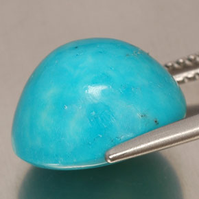 Turquoise Bleu naturelle Coupe ovale, 8.47 ct, Opaque