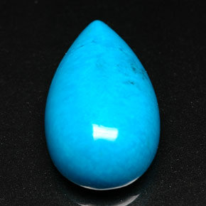 Turquoise Bleu naturelle En forme de poire, 9.10 ct, Opaque