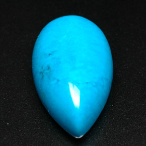 Turquoise Bleu naturelle En forme de poire, 9.10 ct, Opaque
