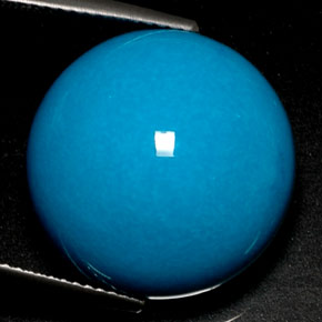 Turquoise Bleu naturelle Coupe roude, 21.96 ct, Opaque