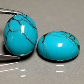 Achetez naturel ct Bleu Turquoise gems, Coupe ovale, En provenance Afghanistan chez GemSelect. En stock, livraison internationale!
