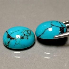 Achetez naturel ct Bleu Turquoise gems, Coupe ovale, En provenance Afghanistan chez GemSelect. En stock, livraison internationale!