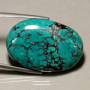 Turquoise Bleu naturelle Coupe ovale, 40.51 ct, Opaque