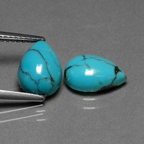 Achetez naturel ct Bleu Turquoise gems, En forme de poire, En provenance Afghanistan chez GemSelect. En stock, livraison internationale!