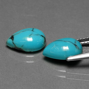 Achetez naturel ct Bleu Turquoise gems, En forme de poire, En provenance Afghanistan chez GemSelect. En stock, livraison internationale!