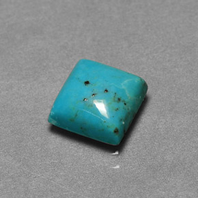 Turquoise Bleu naturelle Carré, 1.39 ct, Opaque