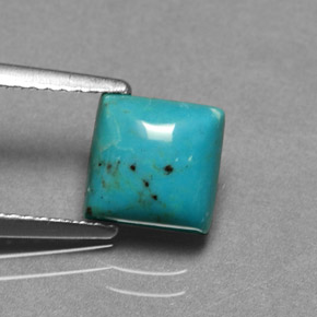 Turquoise Bleu naturelle Carré, 1.39 ct, Opaque