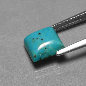 Turquoise Bleu naturelle Carré, 1.39 ct, Opaque