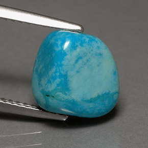 Turquoise bleue naturelle forme fantaisie, 3,83 ct, opaque