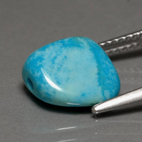 Turquoise bleue naturelle forme fantaisie, 3,83 ct, opaque