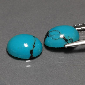 Achetez naturel ct Bleu Turquoise gems, Coupe ovale, En provenance Afghanistan chez GemSelect. En stock, livraison internationale!