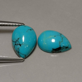 Achetez naturel ct Bleu Turquoise gems, En forme de poire, En provenance Afghanistan chez GemSelect. En stock, livraison internationale!