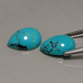 Achetez naturel ct Bleu Turquoise gems, En forme de poire, En provenance Afghanistan chez GemSelect. En stock, livraison internationale!
