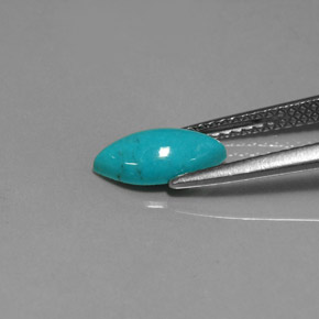 Turquoise bleue naturelle marquise, 0,76 ct, opaque