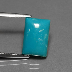 Turquoise Bleu naturelle Baquette, 3.12 ct, Opaque