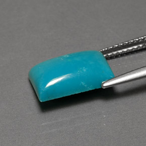 Turquoise Bleu naturelle Baquette, 3.12 ct, Opaque