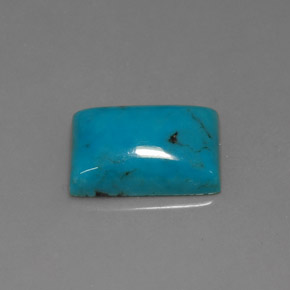 Turquoise bleue naturelle baguette, 3,22 ct, opaque