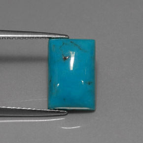 Turquoise bleue naturelle baguette, 3,22 ct, opaque