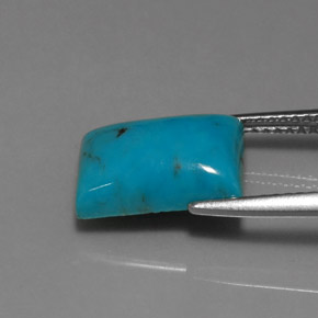 Turquoise bleue naturelle baguette, 3,22 ct, opaque