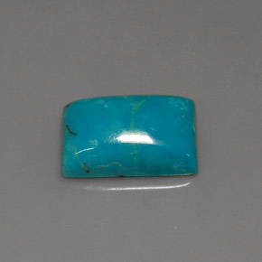 Turquoise Bleu naturelle Baquette, 3.03 ct, Opaque