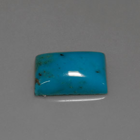 Turquoise bleue naturelle baguette, 3,38 ct, opaque