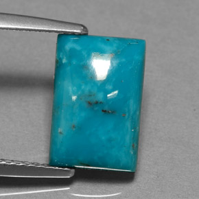 Turquoise bleu naturelle baguette, 3,28 ct, opaque