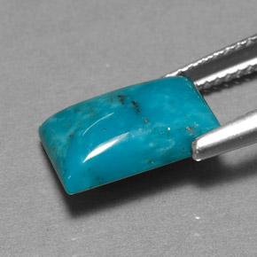 Turquoise bleu naturelle baguette, 3,28 ct, opaque
