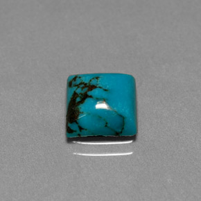 Turquoise bleue naturelle carré, 2,04 ct, opaque