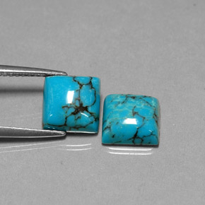 Achetez naturel ct bleue turquoise gems, carré, en provenance afghanistan chez gemselect. en stock, livraison internationale!