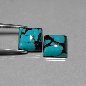 Achetez naturel ct bleue turquoise gems, carré, en provenance afghanistan chez gemselect. en stock, livraison internationale!