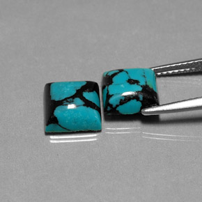 Achetez naturel ct bleue turquoise gems, carré, en provenance afghanistan chez gemselect. en stock, livraison internationale!