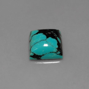 Turquoise bleue naturelle carré, 1,65 ct, opaque