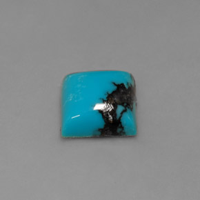 Turquoise bleue naturelle carré, 1,80 ct, opaque