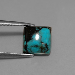 Turquoise Bleu naturelle Carré, 1.59 ct, Opaque