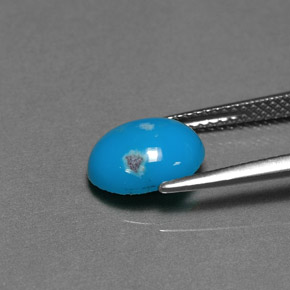 Turquoise Bleu naturelle Coupe ovale, 1.94 ct, Opaque