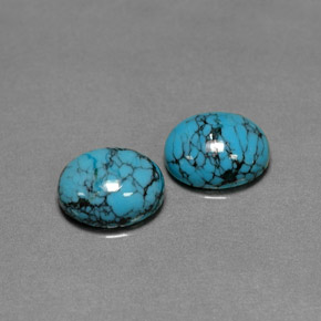 Achetez naturel ct Bleu Turquoise gems, Coupe ovale, En provenance Afghanistan chez GemSelect. En stock, livraison internationale!