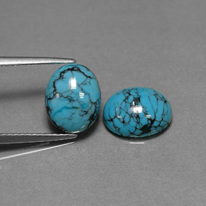 Achetez naturel ct Bleu Turquoise gems, Coupe ovale, En provenance Afghanistan chez GemSelect. En stock, livraison internationale!