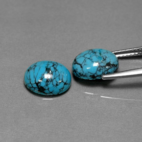 Achetez naturel ct Bleu Turquoise gems, Coupe ovale, En provenance Afghanistan chez GemSelect. En stock, livraison internationale!