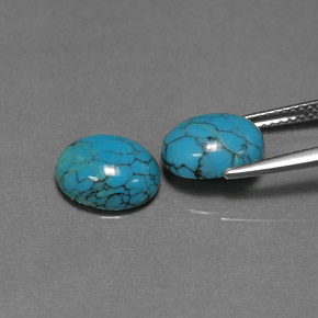 Achetez naturel ct Bleu Turquoise gems, Coupe ovale, En provenance Afghanistan chez GemSelect. En stock, livraison internationale!
