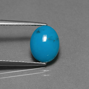 Turquoise Bleu naturelle Coupe ovale, 2.28 ct, Opaque