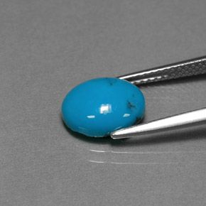 Turquoise Bleu naturelle Coupe ovale, 2.28 ct, Opaque